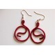 Boucles d'oreilles rouges diamètre 2,5 cm