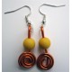 Boucles d'oreilles orange et jaune
